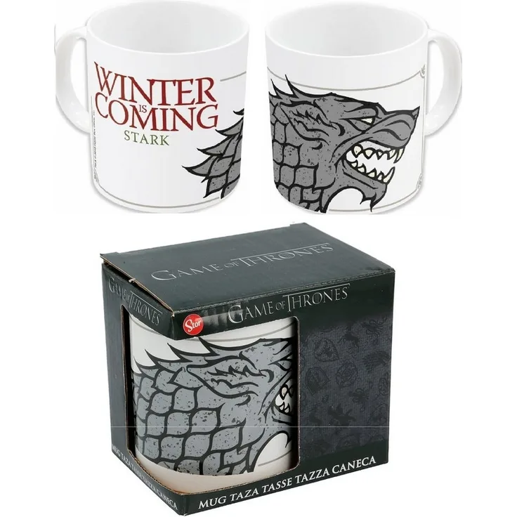 Game Of Thrones Tasse Haus Stark Winter Is Coming Schattenwolf Keramik 320 ml