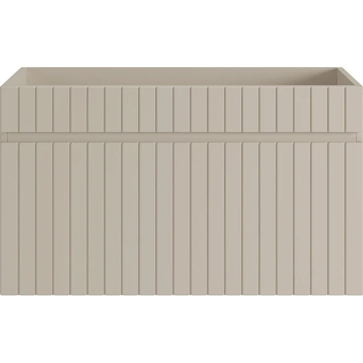 Vente-unique - Hängender Waschtischunterschrank - Geriffelt - Beige - 80 cm - SATARA – Bild 3