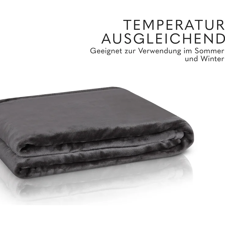 Kuscheldecke Cashmere Touch 200x220cm ( Anthrazit ) Flauschige Wohndecke für Sofa, Couch und Bett, Tagesdecke OEKO-TEX - Sofaüberwurf – Bild 6