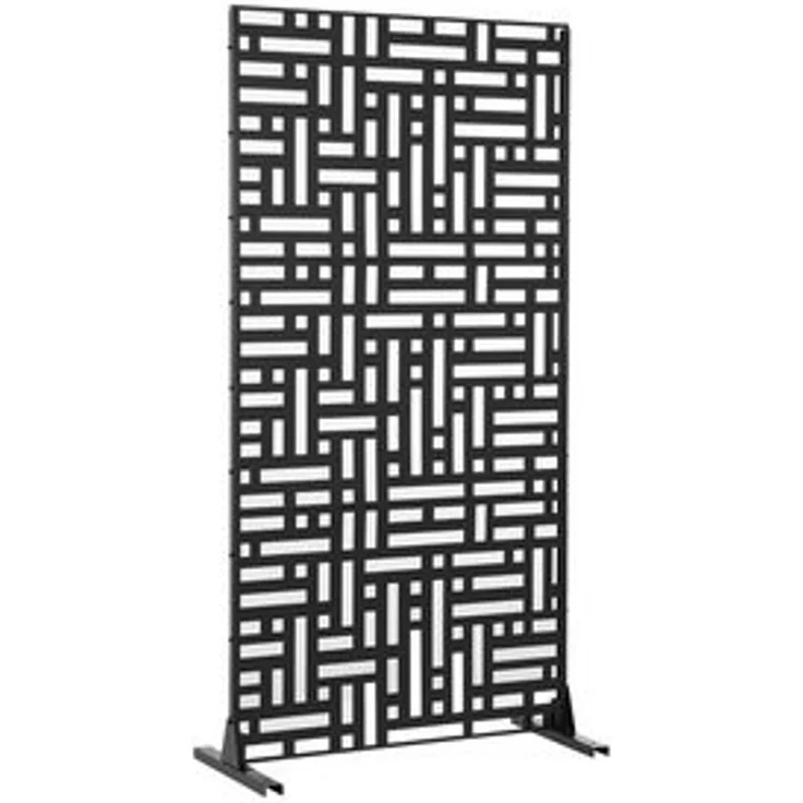 Trennwand Bernalda 180x90 cm Stahl Schwarz [casa. pro] – Bild 6