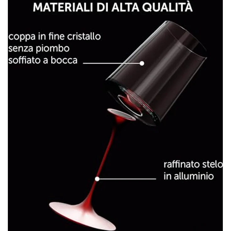 Trebonn SplitGlass Longdrink- / Sekt-Glas Rot 2er-Set – Bild 5