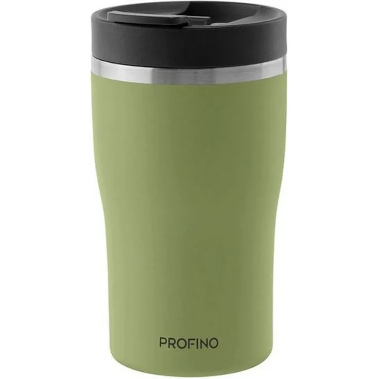 Profino Thermobecher BARISTA, salbei, Edelstahl, Kunststoff