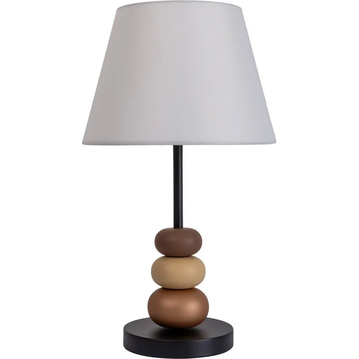 näve Tischleuchte Elina, ohne Leuchtmittel, H: 50cm, Textilschirm weiß, E27 max. 40W, Zuleitung 150cm schwarz – Bild 2