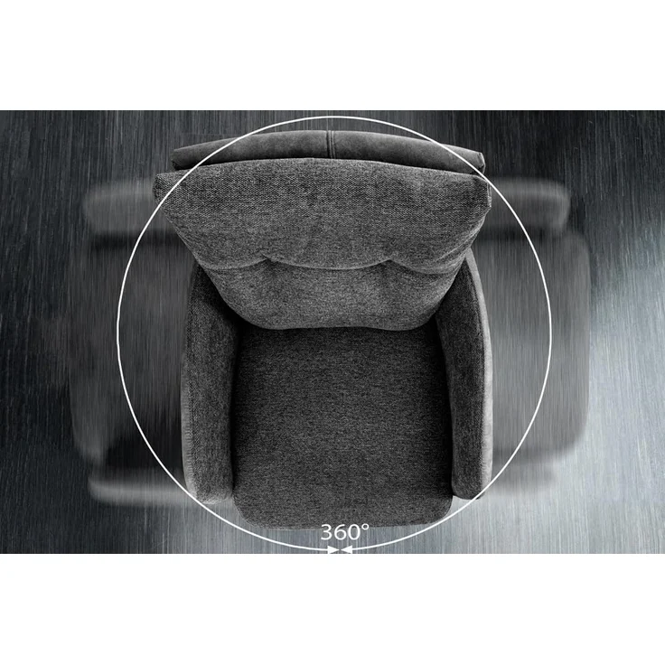 riess-ambiente Barhocker BIG GEORGE anthrazit / schwarz · Samt · Flachgewebe (Einzelartikel, 1 St), Tresenstuhl · Esszimmer · 360° drehbar · mit Armlehne · Federkern – Bild 7