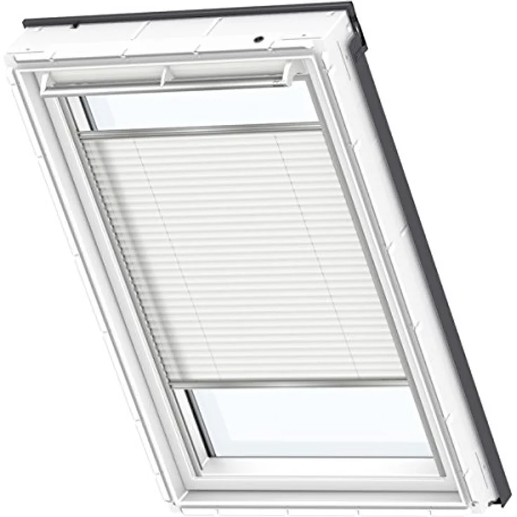 Velux Dachfensterplissee FHL F08 1016S, manuelles Plissee in Weiß mit Aluminium-Schiene, stufenlos verstellbar – Bild 1