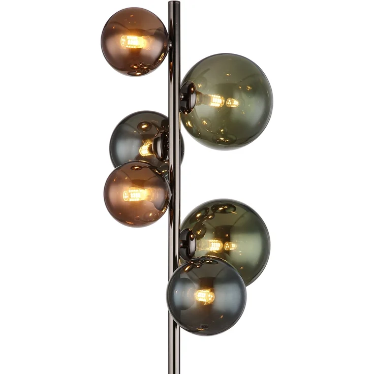 Stehleuchte RIHA Anthrazit 6-flammig mit bunten Glaskugeln, Höhe 155cm – Bild 7