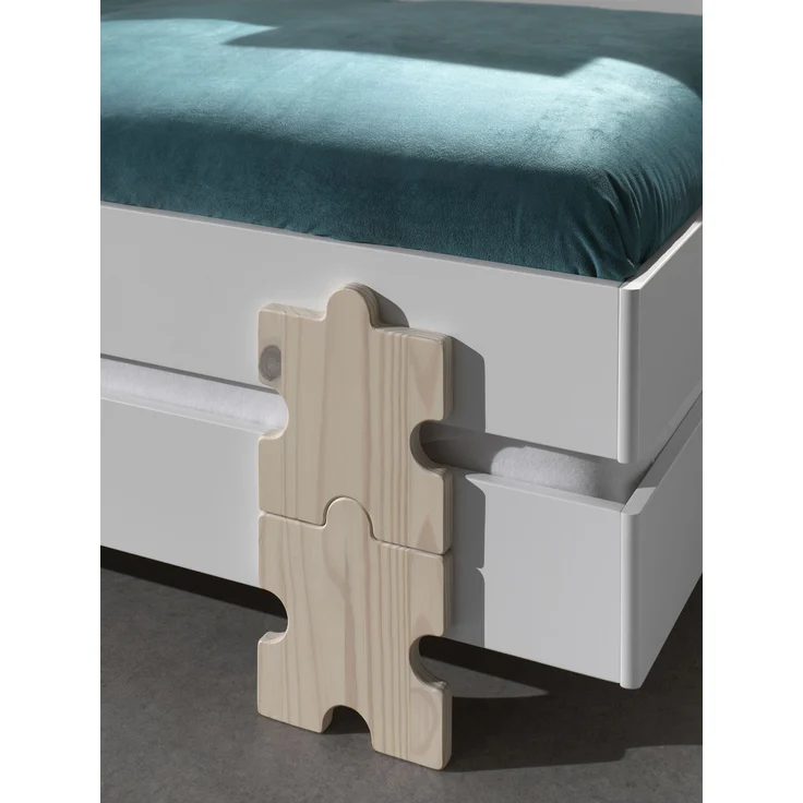 Stapelbett (2er Set) Karlene 204x94x48 MDF Weiß – Bild 3