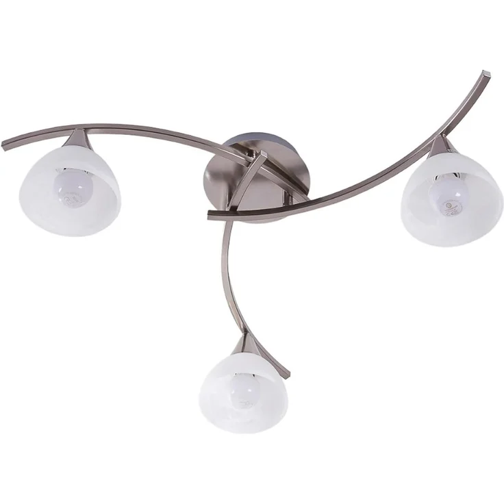 Lindby Deckenleuchten Della, Glas Alu IP20, 3 x 4 W LED – Bild 1