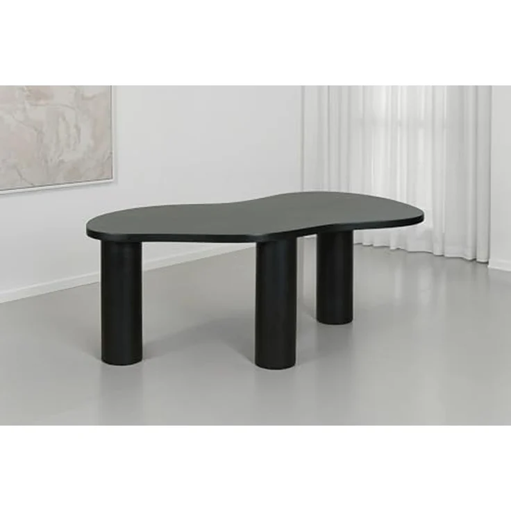 byLIVING Couchtisch Ethan/Tischplatte und Gestell in naturfarben (Akazie) oder schwarz/Wohnzimmertisch/Beistelltisch/Maße: B 110, H 45, T 55 cm (Schwarz) – Bild 2
