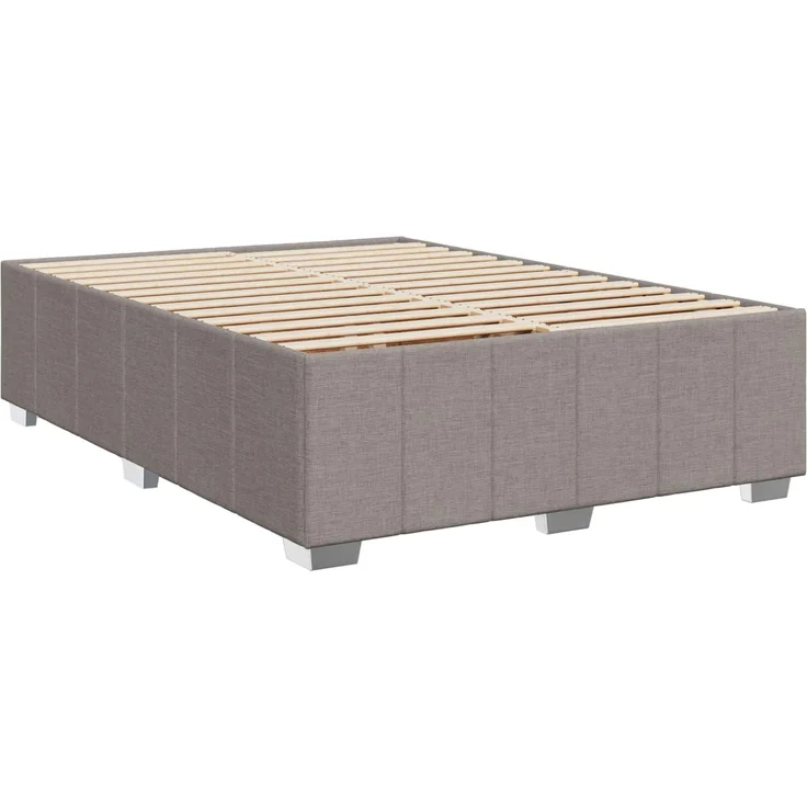 vidaXL Boxspringbett mit Matratze Taupe 140 x 200 cm Stoff 3454159 – Bild 5