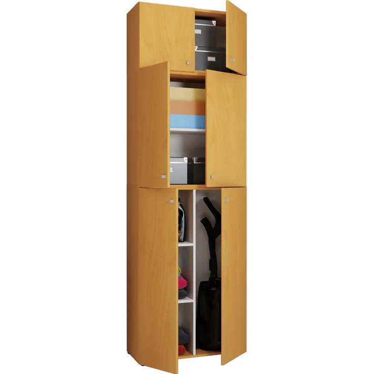 VCM Mehrzweckschränke Lona 917814 Buche H. 223 x B. 70 x T. 39 cm