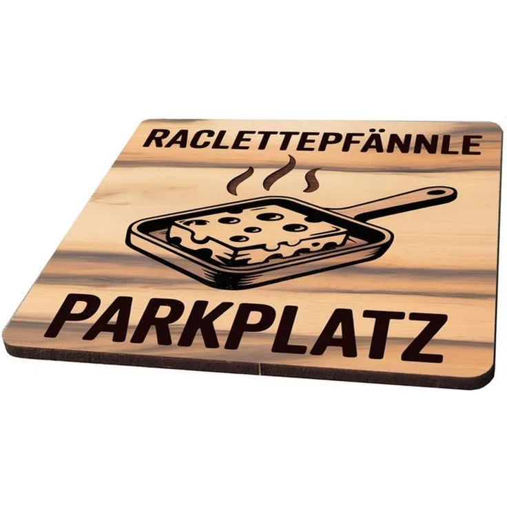 speecheese Glasuntersetzer Raclette-Pfännle 6er Set Untersetzer aus Holz