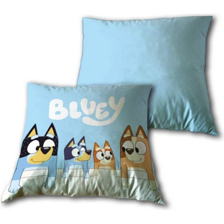Bluey Kissen 1-Stück Velboa 35x35 cm mit Tasche Rückseite Kinderkissen – Bild 4