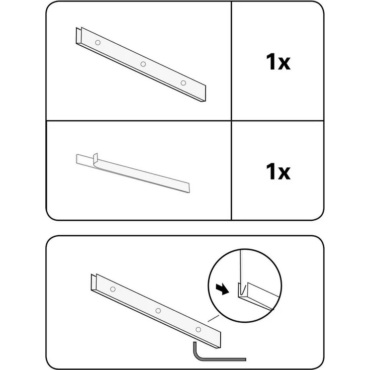 Gardinia Unterprofil für Flächenvorhang silber-matt, 60 cm – Bild 3
