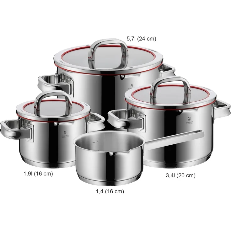 WMF FUNCTION 4 Topfset mit Silikon Deckel 0760346380 – Bild 4