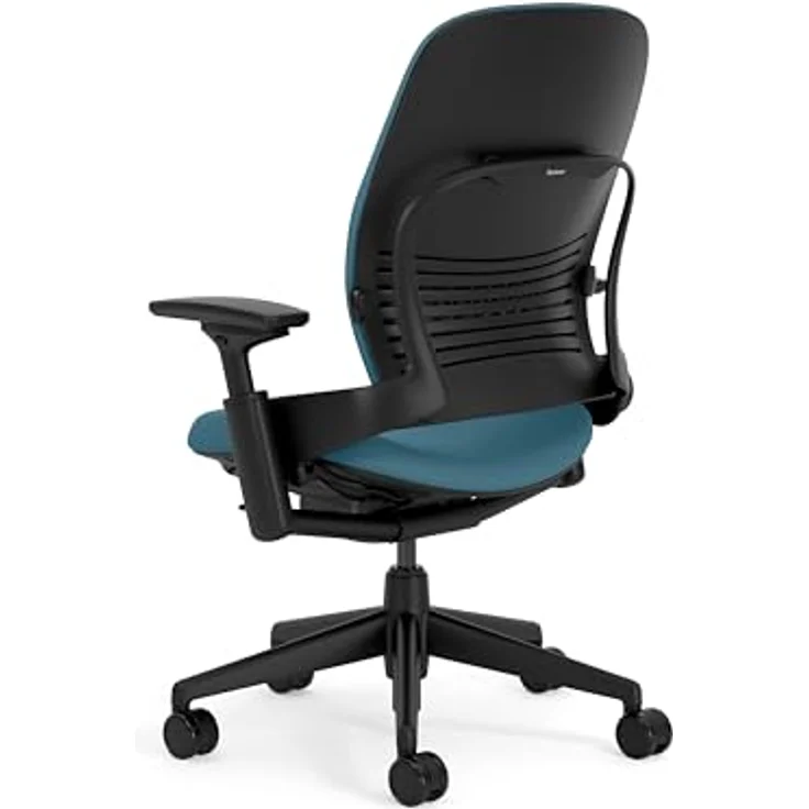 Steelcase Leap Ergonomischer Bürostuhl mit LiveBack Lumbalstütze und Flexibler, S-förmiger Rückenlehne Dunkelgrün – Bild 4