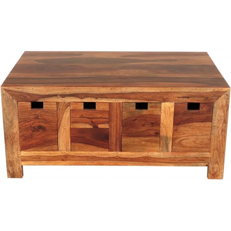 Couchtisch 90x40x60 aus indischem Sheesham-Massivholz