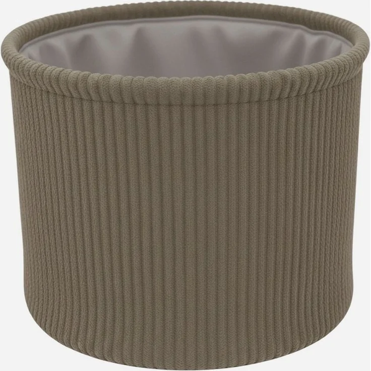 B&S Aufbewahrungskorb Korb / H 12 x Ø 16 cm / Rillenoptik / braun / Rund – Bild 2