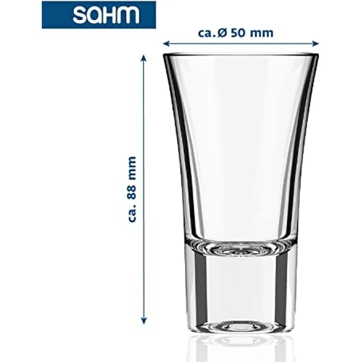 SAHM Schnapsglas Schnapsgläser Set (6 STK) - 57ml Original Shotgläser Set, Edles Glas, 100% recyclebar – Bild 3