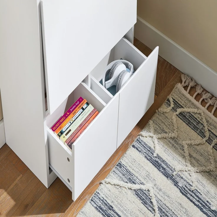 SoBuy FWT109-WN Schreibtisch, Spanplatte, Melamin, Weiß, 63 x 93 x 30 cm – Bild 6