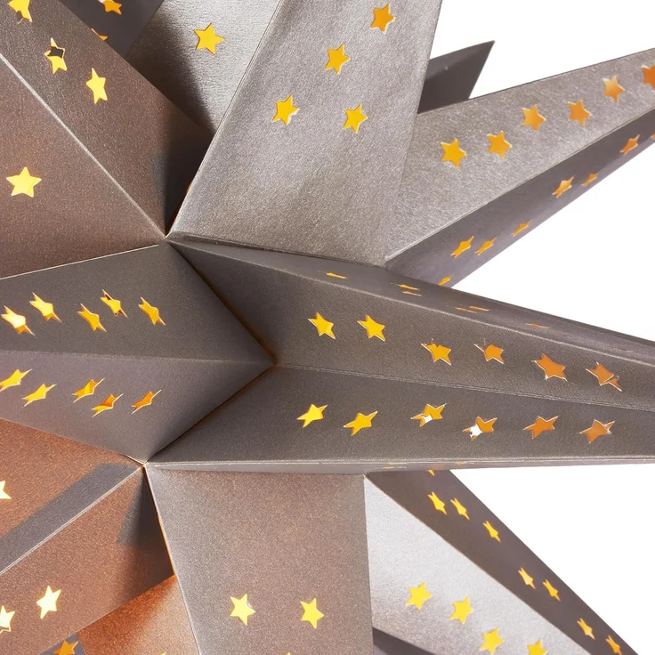 BRUBAKER LED Stern Weihnachtsstern für Innen - 60 cm XXL Leuchtstern - Hängend, Batteriebetrieben mit Timer, LED fest integriert, Warmweiß, Adventsstern für Fensterdeko Weihnachtsdeko - Papierstern Weihnachten – Bild 8