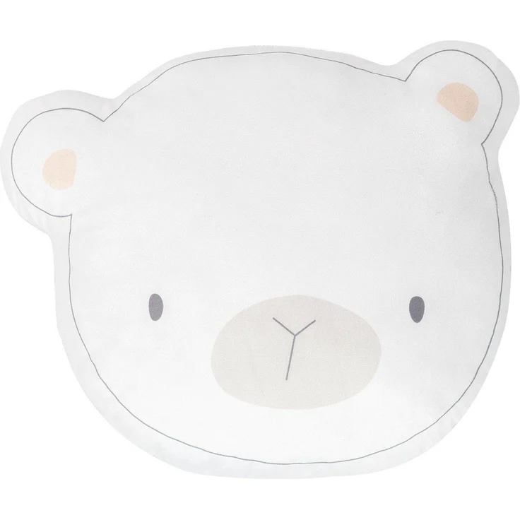 Kikkaboo Babykissen Plüschtier, Kuschelkissen, Figurenkissen, ab Geburt weiß