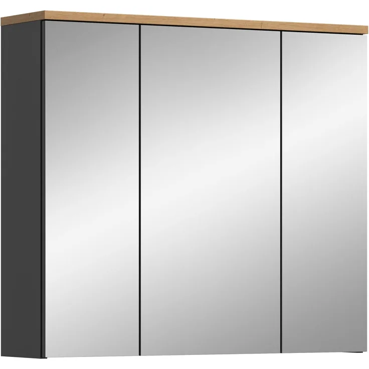 Xonox Canu Spiegelschrank (B/H/T: 80x55x34 cm) in Basalt grau Nachbildung und Artisan Nachbildung