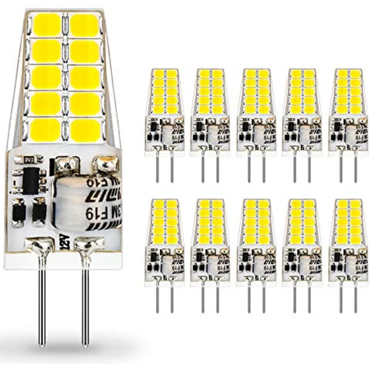 Auting G4 LED Lampen 12V AC/DC,3W LED G4 Birnen 6000K Kaltweiß 300lm, Ersatz für 30W Halogenlampen,Kein Flackern Nicht Dimmbar 360° Lichtwinkel,10er Pack – Bild 2