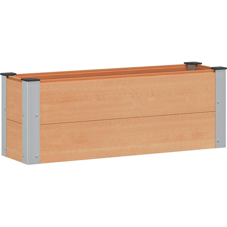 vidaXL Hochbeet Braun 100 x 30 x 36 cm WPC und Aluminium 42039026 – Bild 2