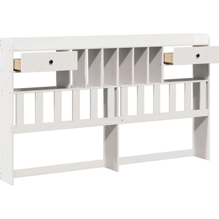 vidaXL Kopfteil mit Stauraum Weiß 180 cm Massivholz Kiefer 855503 – Bild 4