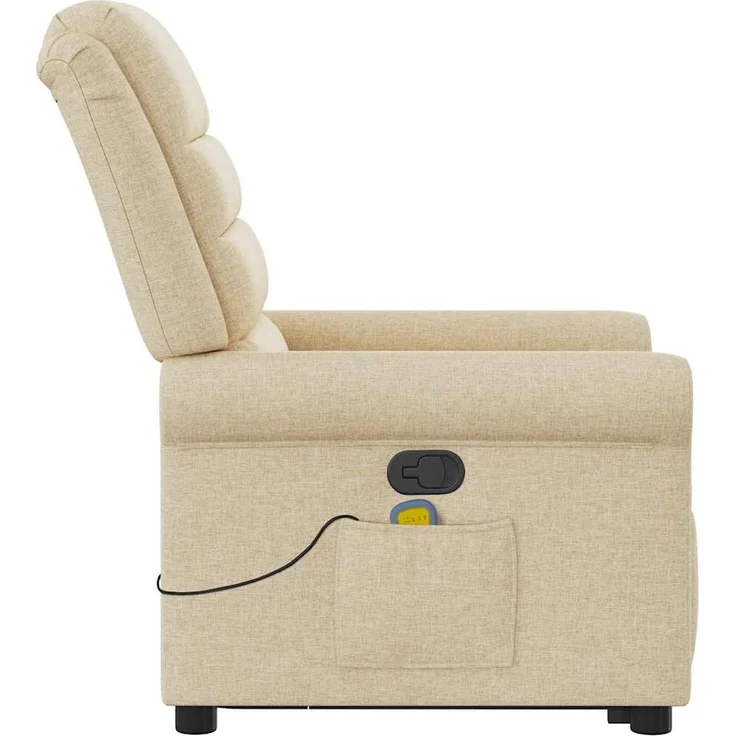 vidaXL Massagesessel mit Aufstehhilfe Creme Stoff 3303332 – Bild 5