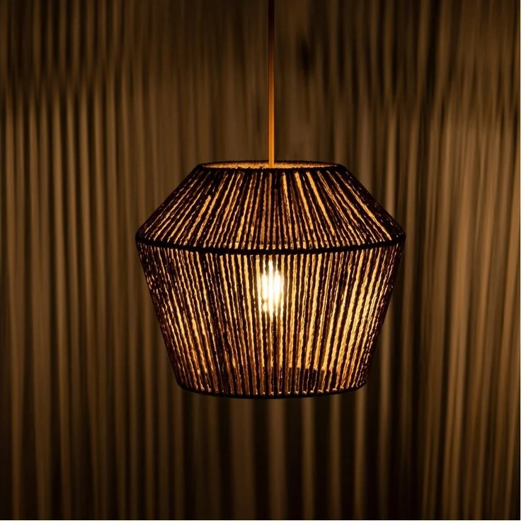 Paco Home Pendelleuchte Pinto, ohne Leuchtmittel, Deckenlampe aus Aluminium und Papier, Ø Schirm ca. 33 cm, Fassung E27 – Bild 2