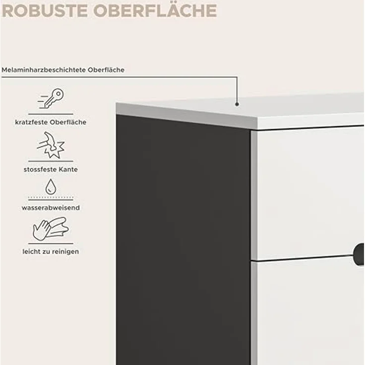 Schuhkommode (B/H/T: 80x94x37 cm) in weiß Nachbildung – Bild 9