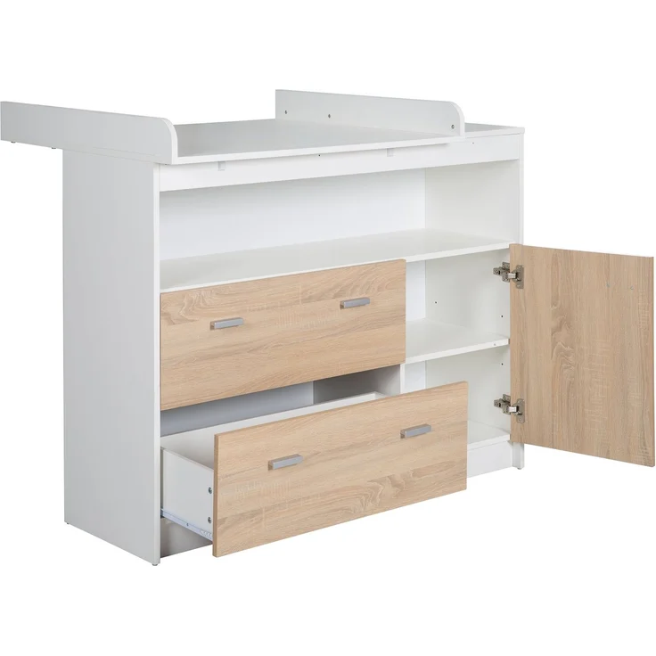 roba Wickelkommode 'Gabriella' - inkl. Wickelansatz - 2 Schubladen - Wickelhöhe 90 cm - Weiß – Bild 6