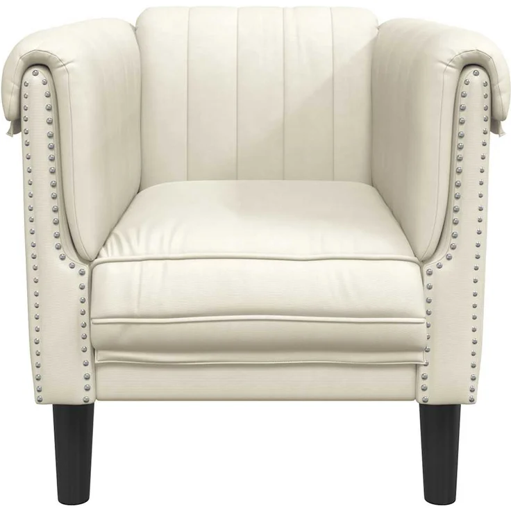 vidaXL Sessel Creme Samt 372572 – Bild 3