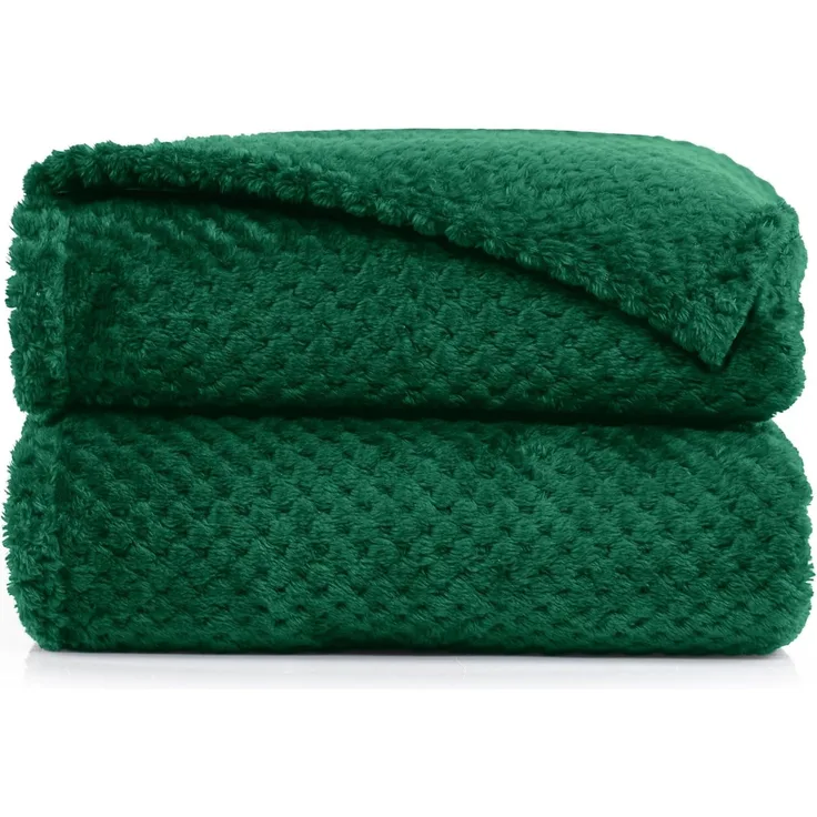 DecoKing Kuscheldecke 70x150 cm flaschengrün Decke Microfaser Wohndecke Tagesdecke Fleece weich sanft kuschelig skandinavischer Stil grün dunkelgrün Henry
