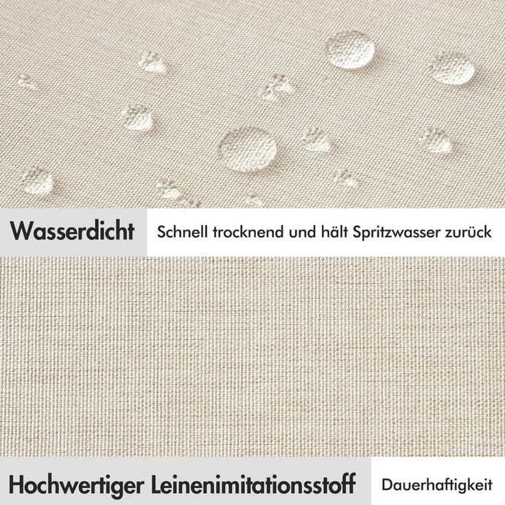 FOUORTUNATE-BEE Duschvorhang Duschvorhang Beige mit gewelltem Muster und schwarzem Rand Breite 120 cm (wasserdicht, schimmelresistent, waschbar) – Bild 4