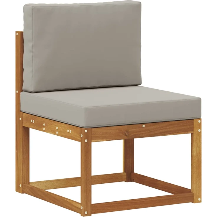 vidaXL Outdoor-Sofagarnitur mit Kissen 4 pcs Natürlich und Hellgrau 3366229 – Bild 3