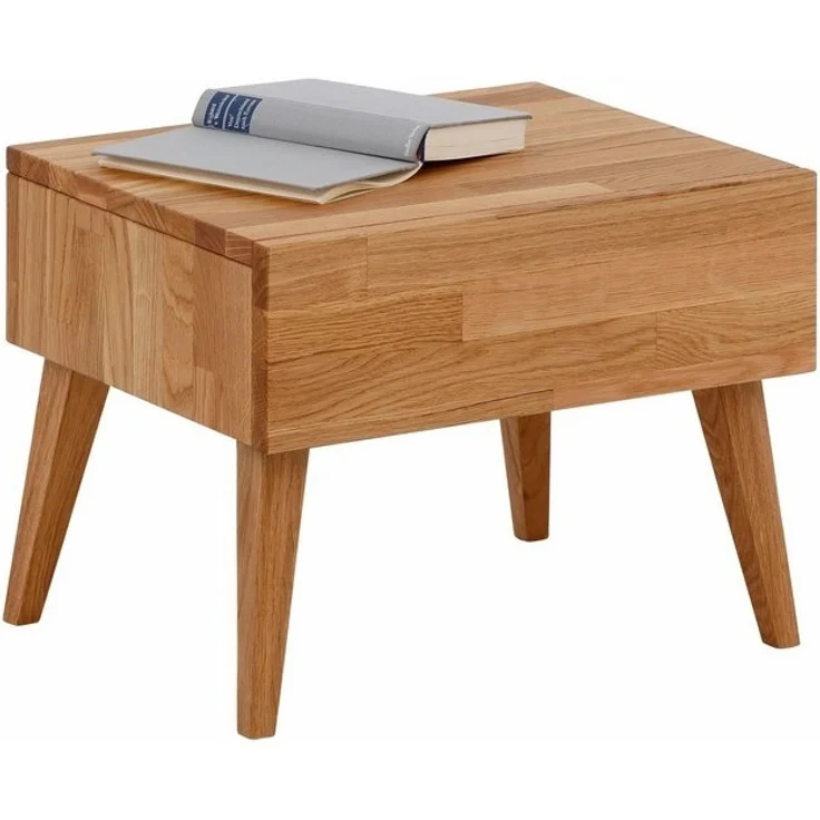 Home affaire Nachttisch Natali, mit einer Schublade, aus massiver Eiche, Breite 45 cm – Bild 4