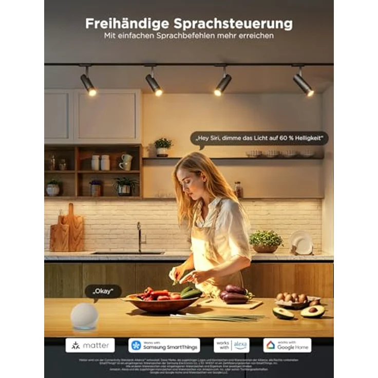 Govee Glühbirne GU10 LED RGBWW, Smarte Glühbirne Funktioniert mit Matter, Alexa, Google Home, 400LM WLAN LED Lampe Dimmbare Farbwechsel, 56 Szenen, Smart Bulb GU10 Synchronisierung mit Musik 4 Packung – Bild 5