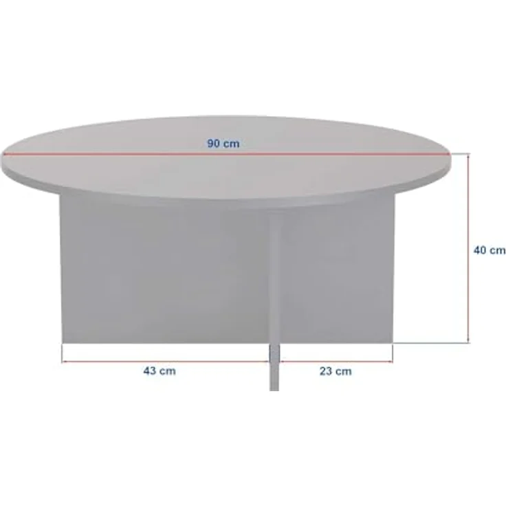 Stilvoller schwarzer Couchtisch, 90 x 90 x 40 cm | 100% melaminbeschichtete Spanplatte, 18 mm dick | langlebiges & Elegantes Design für Moderne Wohnräume – Bild 3