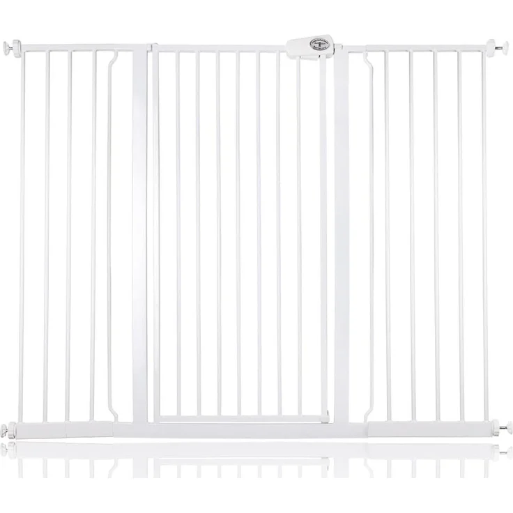 Bettacare Extra hoher Sicherheitsgitter für Kinder und Hunde, 133.2cm - 140.8cm, Weiß, Extra hohes Babygitter von 104cm Höhe, Druckmontage-Sicherheitsgitter für Treppen – Bild 1