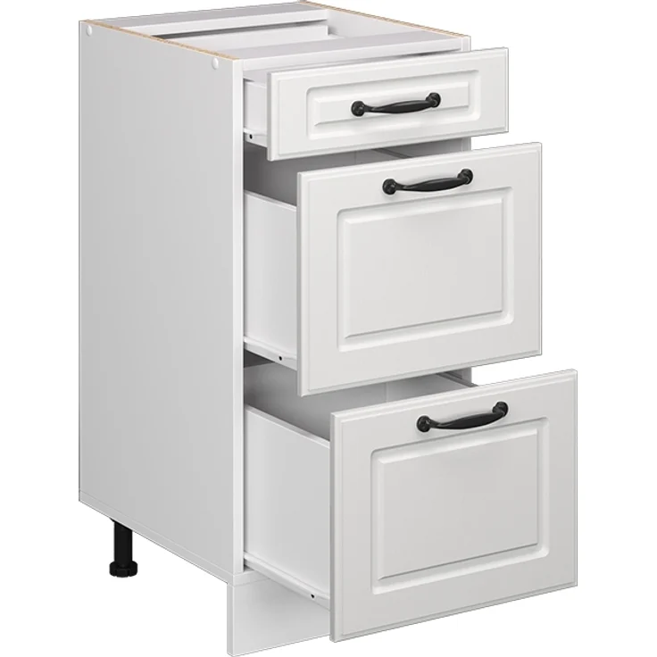 Küchenunterschrank R-Line Weiß Landhaus 40 cm AP Marmor Vicco – Bild 4