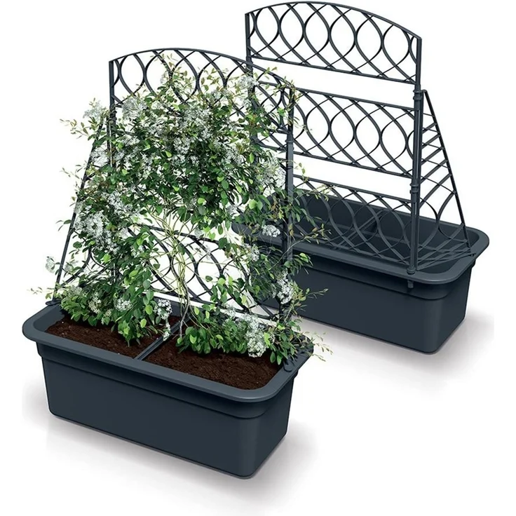 Prosperplast Blumenkasten mit Pergola (Bloma), mit Rankhilfe, wetterbeständig, Garten, Terrasse – Bild 3