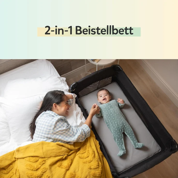 Joie Kubbie Sleep Reisebett Shale, 100 x 53,5 x 81 cm – Bild 4
