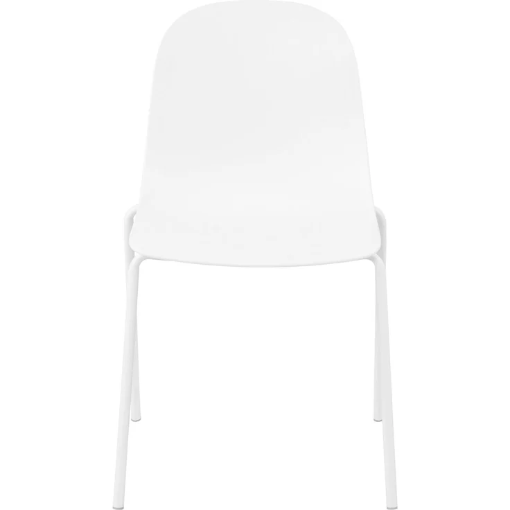 CLP Stapelstuhl Hardin mit ergonomischer Kunststoffschale und stabilem Metallgestell - Farbe:weiß – Bild 4