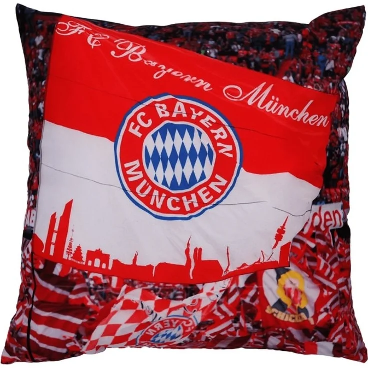 FC Bayern München Kopfkissen FC Bayern München I Kissen Fankurve 40x40 cm I Rot/Weiß I 40x40 cm – Bild 3