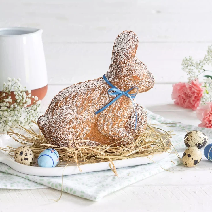 Zenker Vollbackform Hase für Ostern  600 ml Füllvolumen  3D Kuchenform mit Antihaftbeschichtung mit Osterhase als Motiv zum backen  Leckere Deko in Osterhasenform – Bild 6