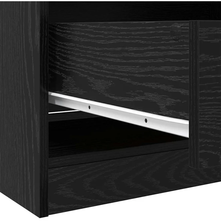 vidaXL Kleiderschrank Schwarz Eichen-Optik 30 x 50 x 200 cm 3403221 – Bild 10
