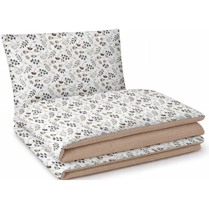 Babynest Nestchen Baby Set für Neugeborene – 5-teilig – Kuschelnest aus 100% Baumwolle & Waffelpique – Babykokon tragbar – für Babybett, Kinderbett & Kinderwagen – OEKO-TEX - Zweige und Braun – Bild 8